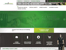 Tablet Screenshot of dogworldservices.com
